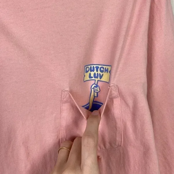 Dutch Bros Coffee Since 1992 Pink Dutch Luv Long Sleeve Graphic Tshirt Size S - Image 3