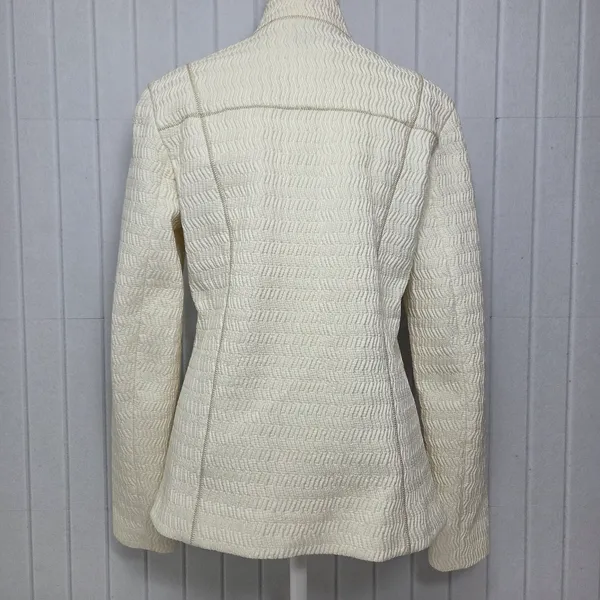 PENDLETON Vintage ZIP Up Front Cream Textured LINED‎ JACKET Size S - Image 5