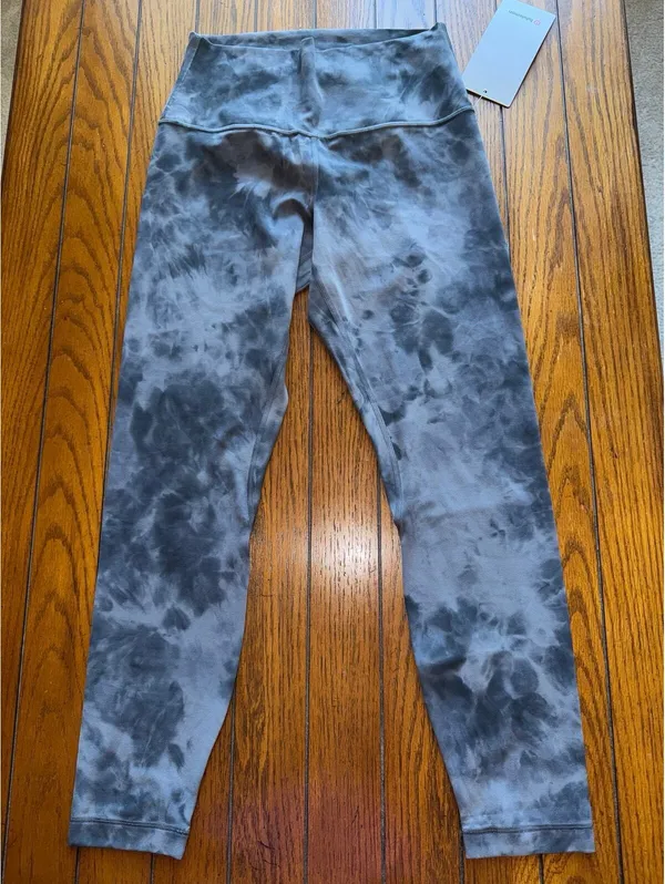 Lululemon Align High Rise 25” Diamond Dye Pitch Grey Graphite Grey Size 8 NWT - Image 3