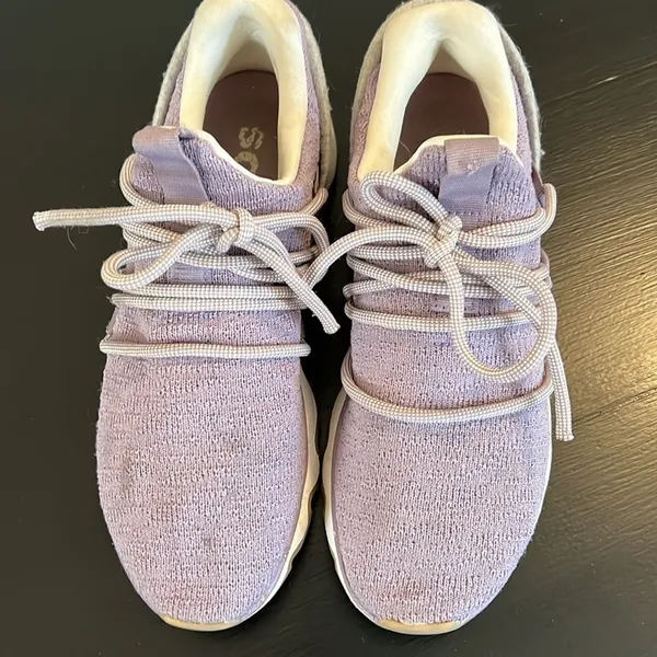 Sorel Kinetic Lite Lace Sneakers Lavender Purple Knit‎ Grey Felt Women 7.5 - Image 2