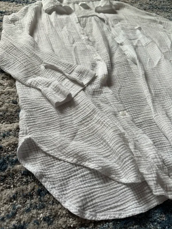 Kona Sol Waffle White Button Up - Image 3
