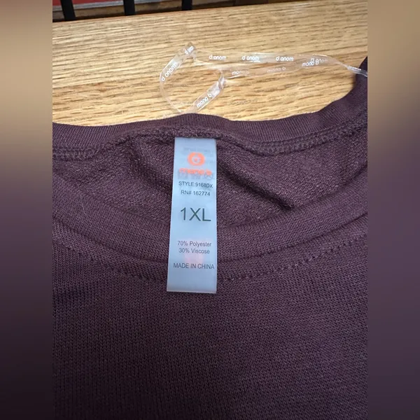Mono B NWT Side Slit Tee dark purple size 1X - Image 6