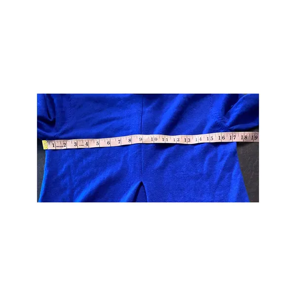 Tyler Böe Blue Funnel Neck Sweater‎ Dress Small Cotton Cashmere Knit Pockets - Image 8