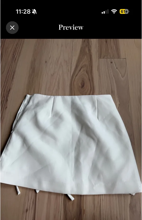 English Factory Cream Mini Skirt with Bow Appliqués - Image 4