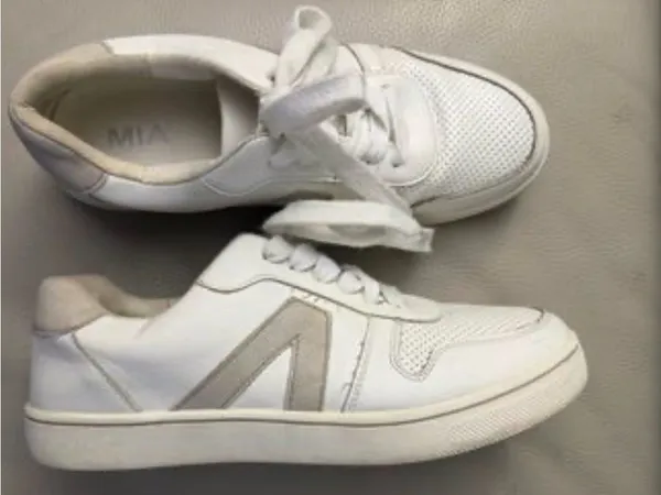MIA Size 9M Krew Court White and Cement (Tan) Low-Top Leather Sneakers - Image 3
