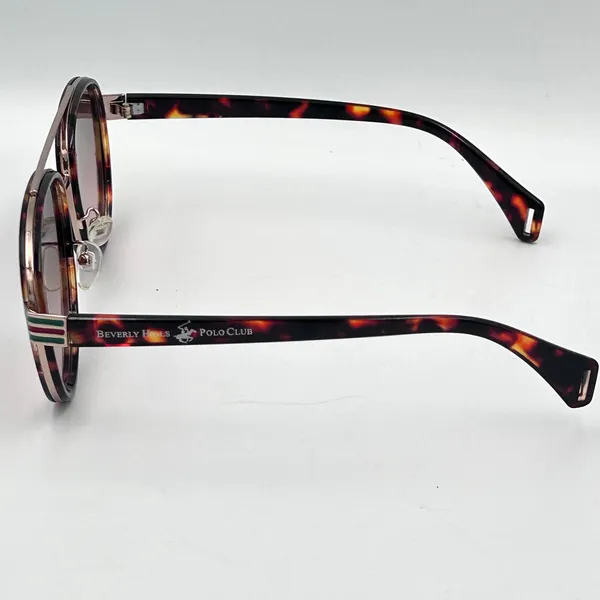 Beverly Hills Polo Club Sunglasses Women's‎ Aviator Tortoise Gradient Brown - Image 5