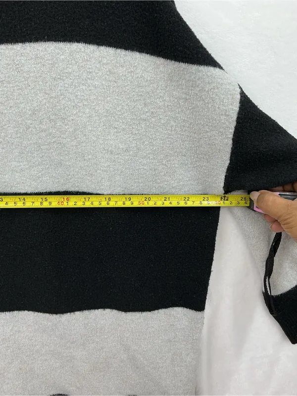 ASOS Black and Gray Wide Stripe Crewneck Sweater 1187 - Image 3