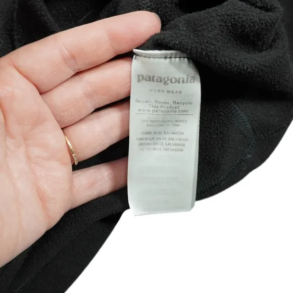 Patagonia Women's XS Black 1/4‎ Zip Fleece Pullover Gorpcore Hiking Camping - Image 5