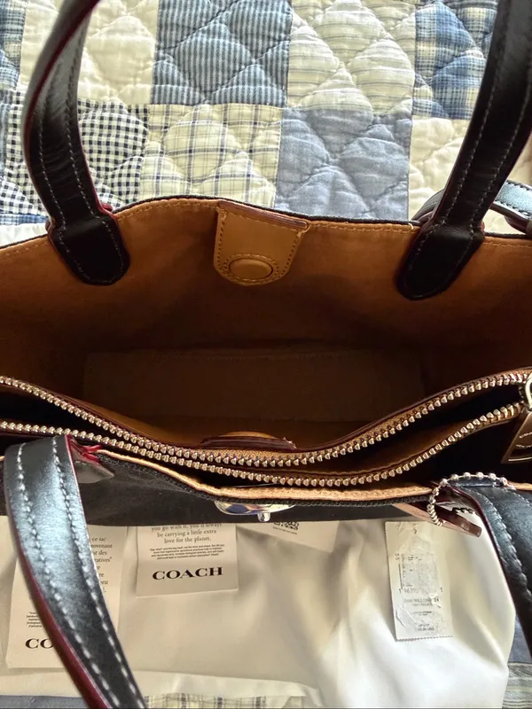 Coach Willow 24 Black Denim - Image 8