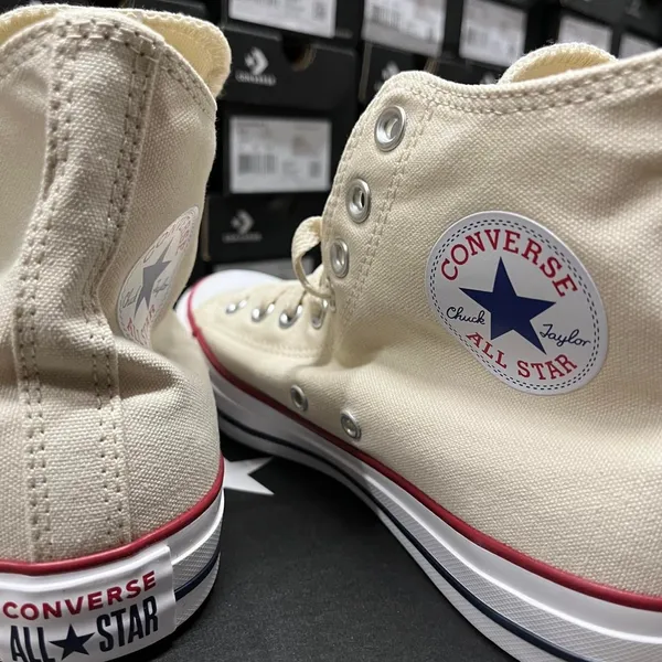 Converse Men's Cream and White Trainers - Image 5
