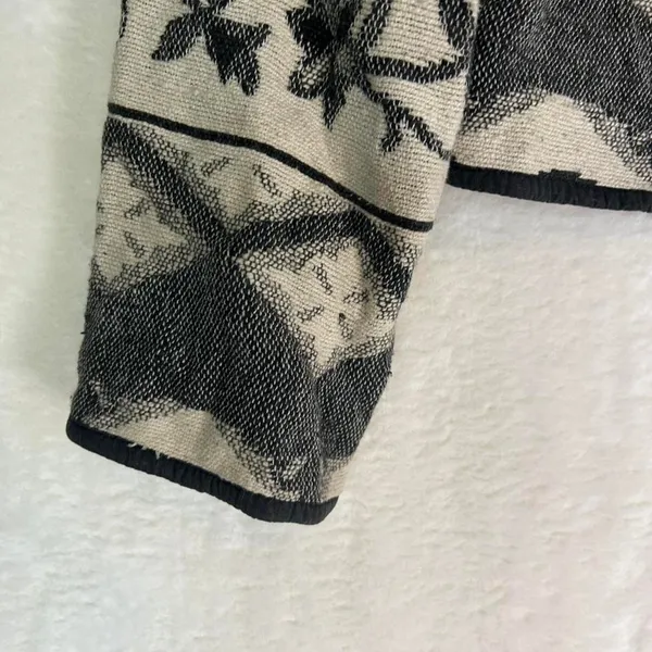 Flashback Vintage Tapestry Jacket Womens Small Black Cream Camel‎ Southwestern - Image 3