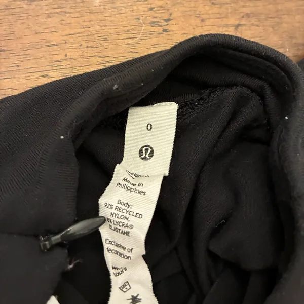 Lululemon Rulu Running Mockneck Long-Sleeve Shirt Women’s 0 Black - Image 3