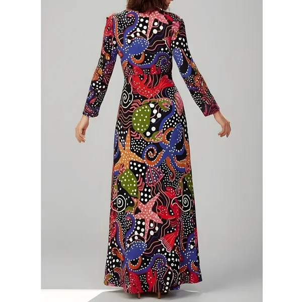 FARM RIO Under The Sea Maxi Dress, Multicolor, XS - Image 6