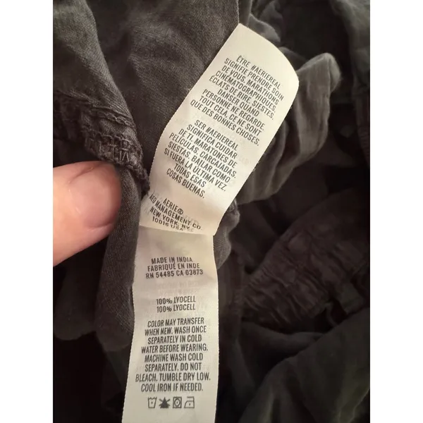 Aerie XL Lyocell Relaxed Pants Washed Black Elastic Waist MSRP $55 - Image 10