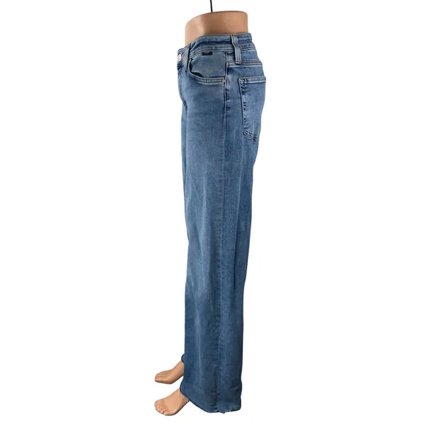 Mavi Paloma Women's Blue High Waisted Wide Leg Baggy Denim Jeans Size 25x31 - Image 3