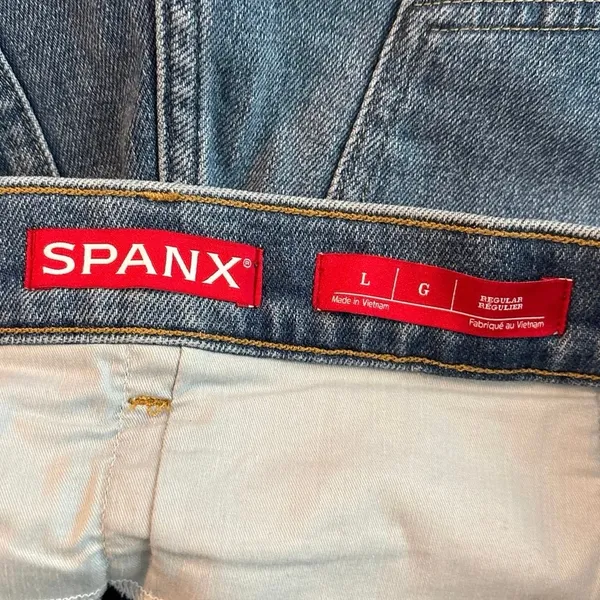 SPANX SPANXshape Size L Authentic 360 90s High Rise Straight Leg Denim Jeans - Image 5