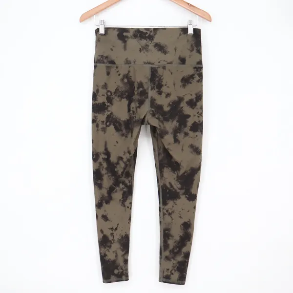 Victoria's Secret Leggings Womens M High-Rise Tie-Dye Olive Green Athletic Good - Image 3