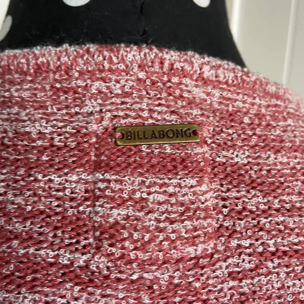 Billabong Womens‎ Sweater Size Small Red Tidal Vibes Pullover Lace Up JV08TBTI - Image 7