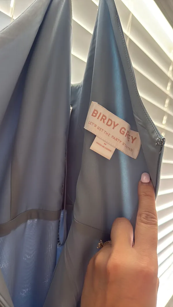 M Birdy Grey Dress Dusty Blue Jay - Image 2
