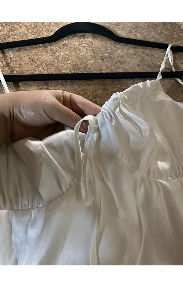 Zaful Sexy Spaghetti Straps Crop Top Women Summer Silk Satin Bow Ruched Camis Tops Sleeveless Backless Female Skinny Camisole - Image 10