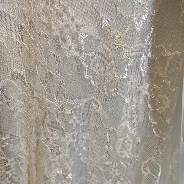 Women’s Wedding Dress V-Neck A-Line Cap Sleeve Lace over Satin Ivory Size 2 NWT - Image 7
