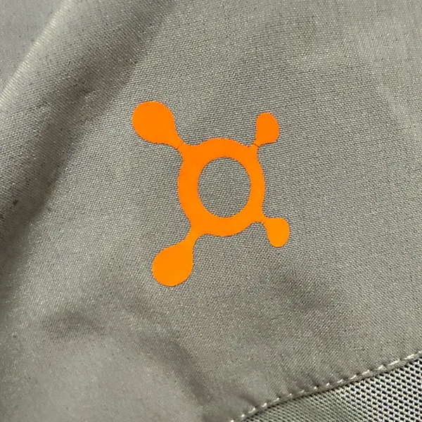 OTF Orangetheory Gray with Orange Athletic Shorts Size Large - Image 11