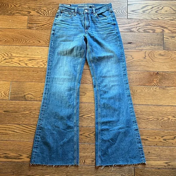 American Eagle High Rise flare jeans Size 2‎ long C16 - Image 2
