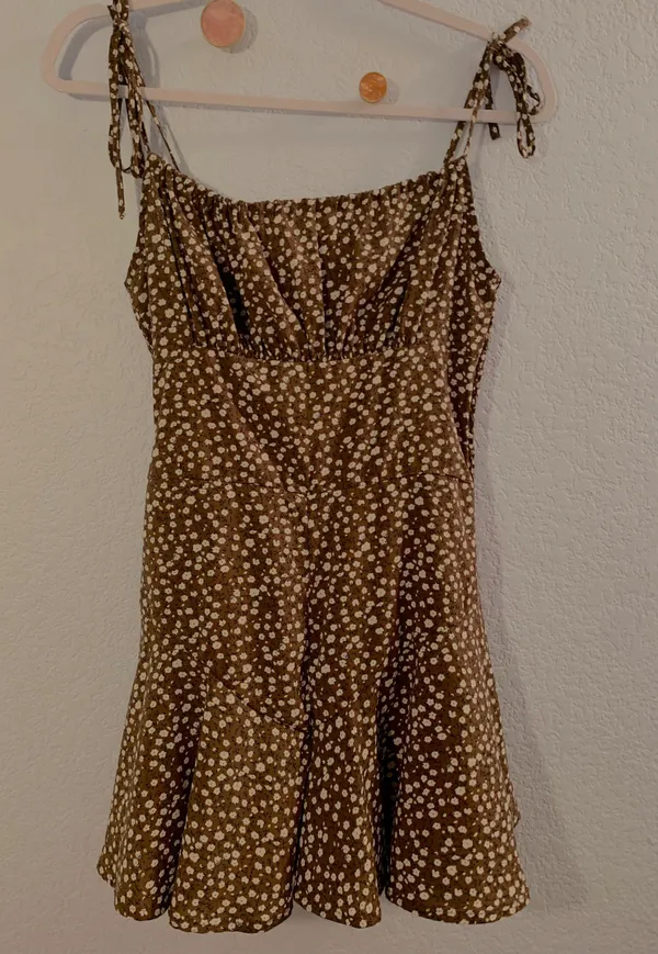 Romper In Khaki And White Polka Dot - Image 5