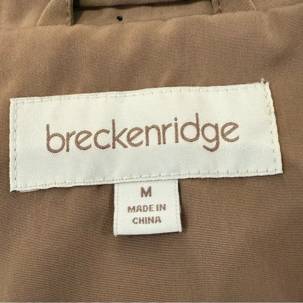Breckenridge Full Zip Cinched Waist Rain Jacket Womens Size Medium Brown Utility - Image 5