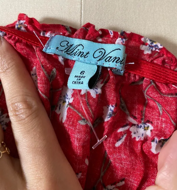 LF Red Mint Vanilla off The Shoulder Top - Image 7