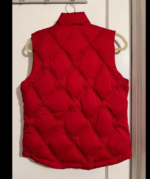 GAP Women's Red Quilted Puffer Vest - XS - Image 5