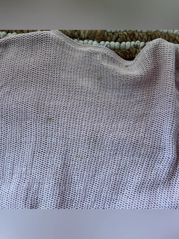 Vintage peachy orange Sequin baby pink Short Sleeve Top - Image 2