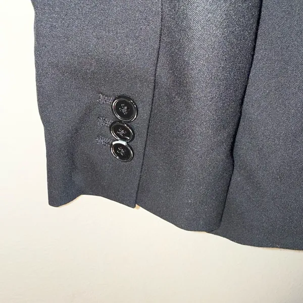 Zara Basic Black Career Academia Blazer size 4 #721 - Image 5