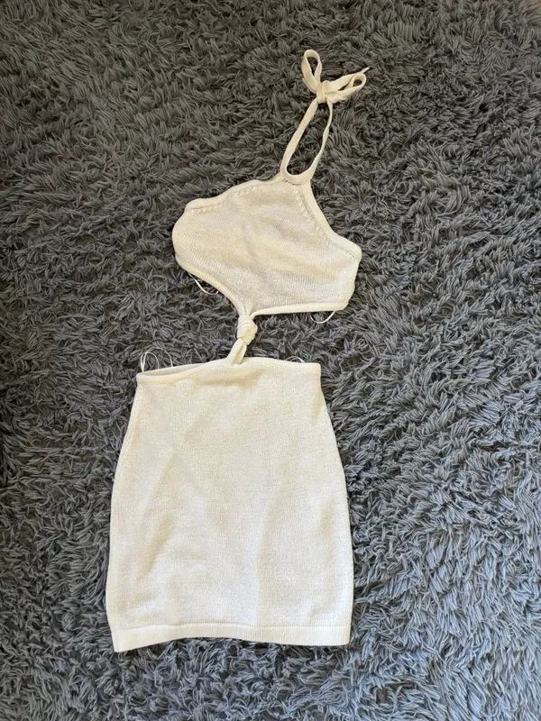 White Halter Dress - Image 2