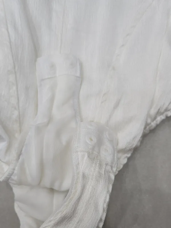 Zara White Satin Corset Bodysuit Size XS - Image 5