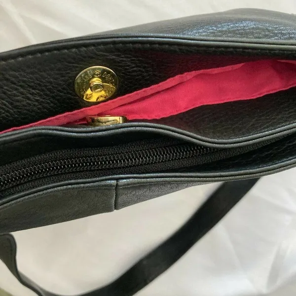 Stone Mountain Pebbled‎ Leather Adjustable Shoulder Black - Image 7