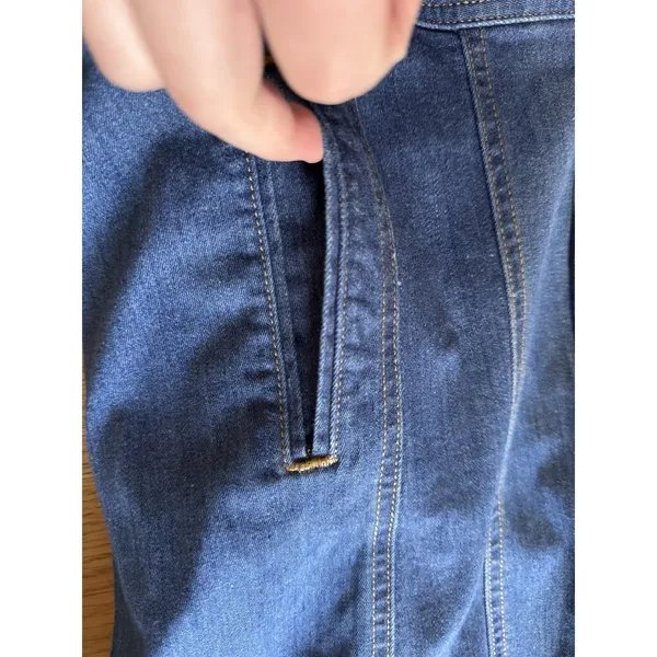 Coldwater Creek Women Large Blue Denim Button‎ Jean Jacket Y2K Business Casual - Image 6