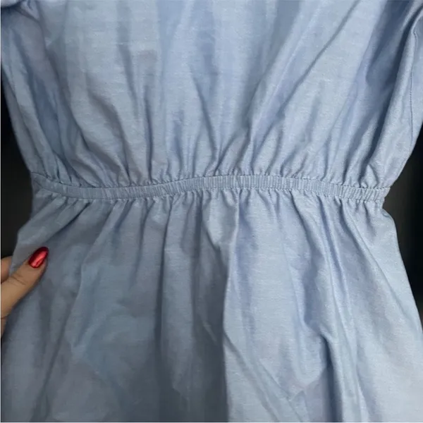 Zara oversized collared shirt dress v neck cotton Size XS - Image 9