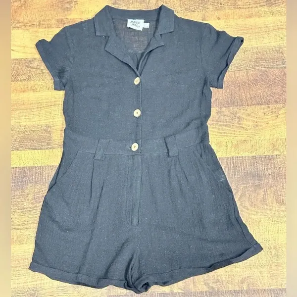 Princess Polly Short Sleeve Black Ashens Romper Size 2 - Image 9