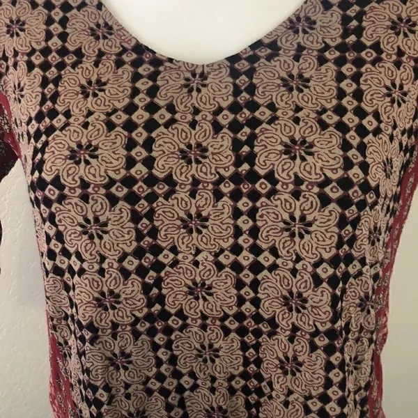 Lucky Brand red black top - Image 2