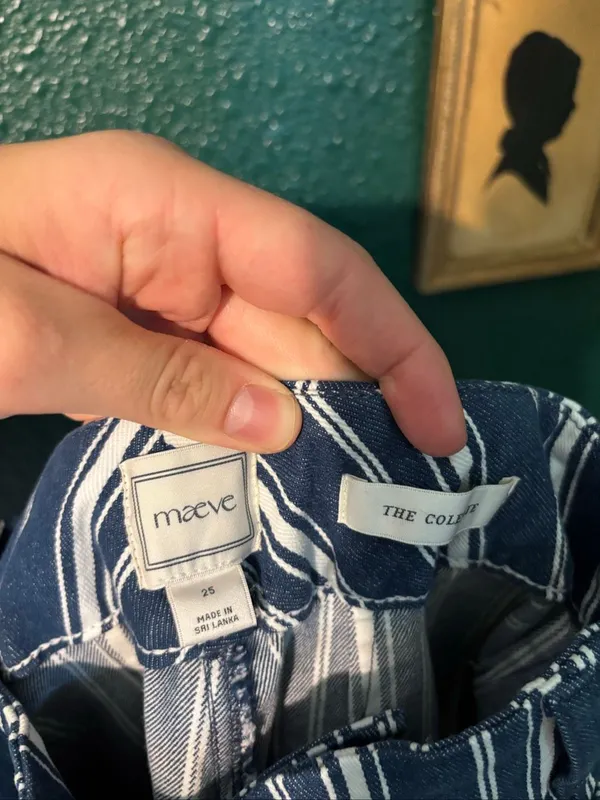 Anthropologie Halsey Striped Matching Set Vest Collette Pants Sz XS/25 - Image 8