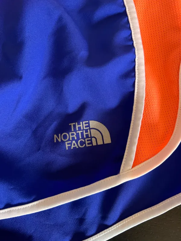 The North Face Women's Royal Blue & Orange Running Shorts - Image 2