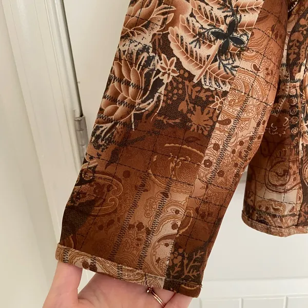 NWOT | Women’s‎ animal print full zip front collared fashion jacket medium - Image 3