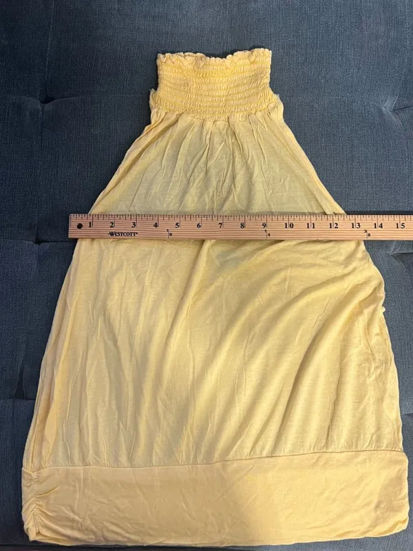 Y2K mock neck halter yellow top Size XS - Image 9