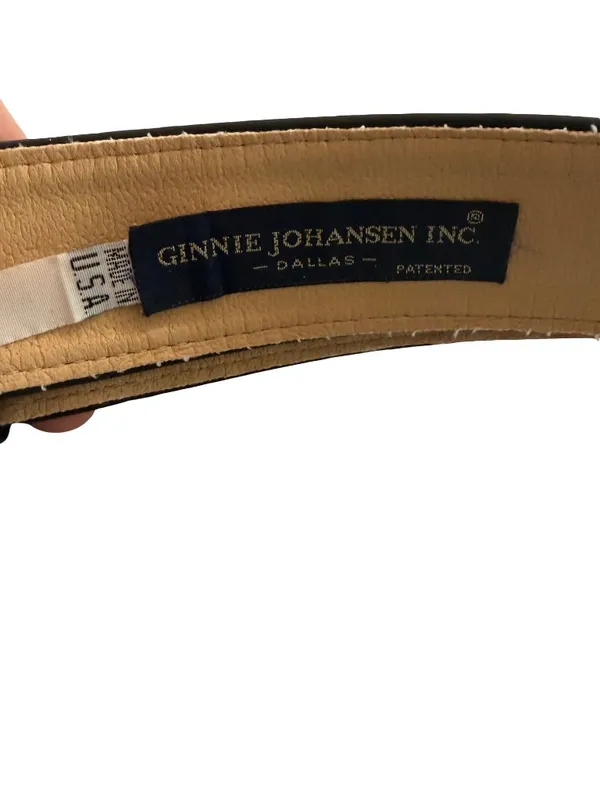 Ginnie Johansen Inc Black Silver Concha Western Boho Faux Leather Belt Women's - Image 6