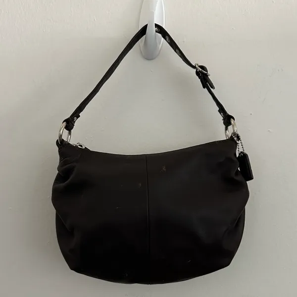 Coach Vintage Black/Brown Leather Mini Shoulder Bag - Image 2