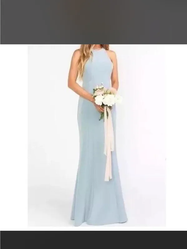 Show Me Your Mumu Chicago High Neck Gown Silver Sage Size M - Image 3