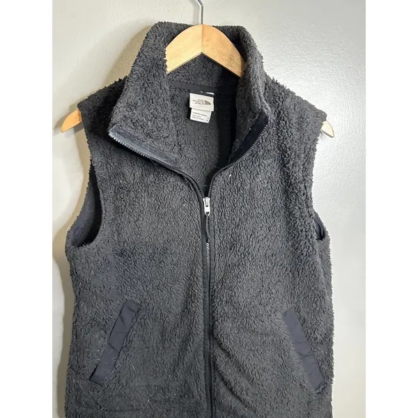 The North Face Fleece‎ Vest Black Women's Size Medium Mock Neck Zip Up Pockets - Image 2