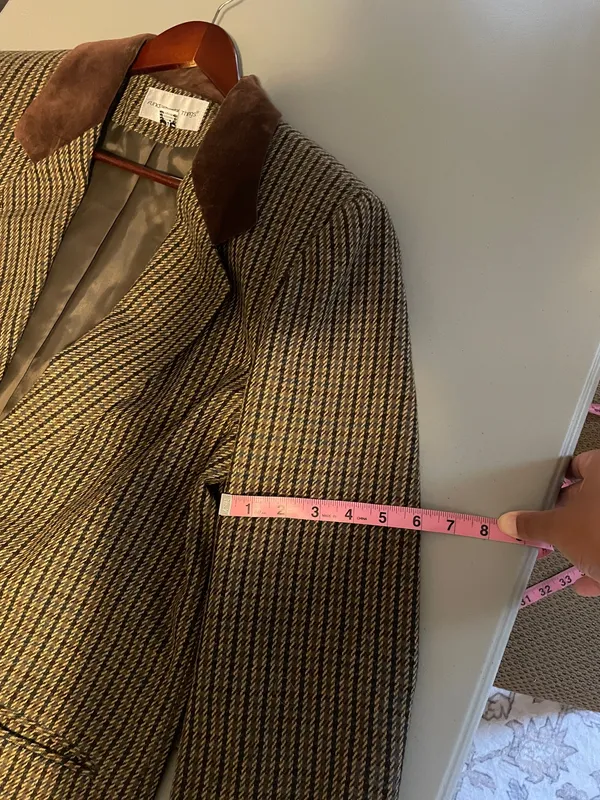 Vintage Fundamental Things Houndstooth Wool Blend Sport Coat/Blazer - Image 10