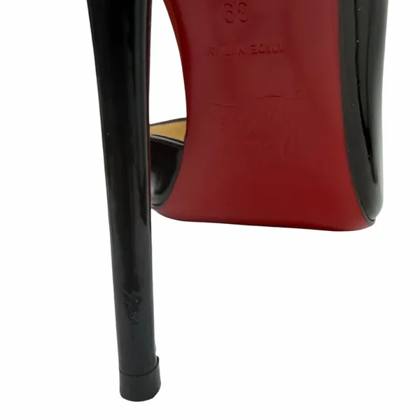 Christian Louboutin Iriza 100 Patent Leather d'Orsay Pump Black Size 39 - Image 11